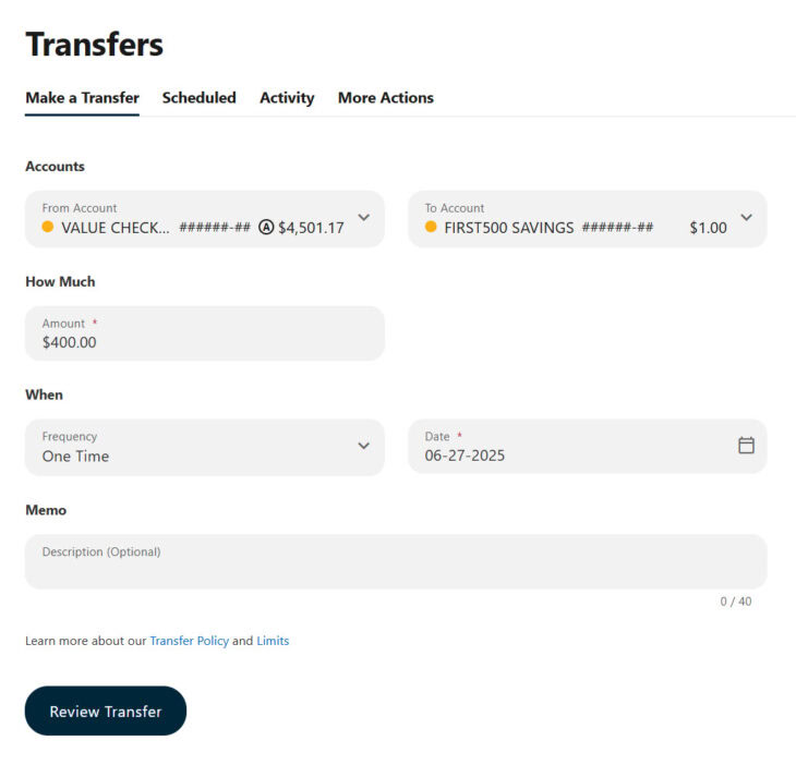 How to make a transfer